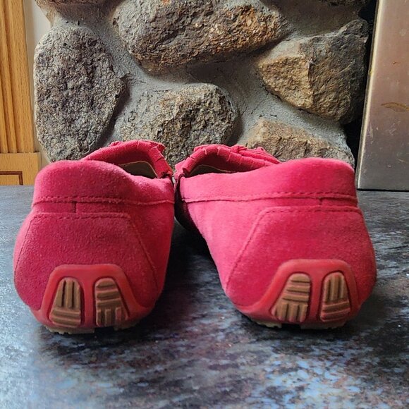 Lands' End Red Suede Loafers Size 8.5B - Picture 6 of 15